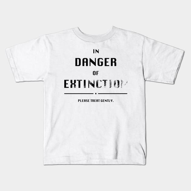 In Danger of Extinction Kids T-Shirt by quenguyen